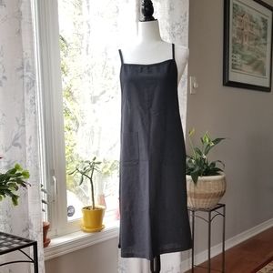 Oak + Fort Pinafore Style Midi Dress
